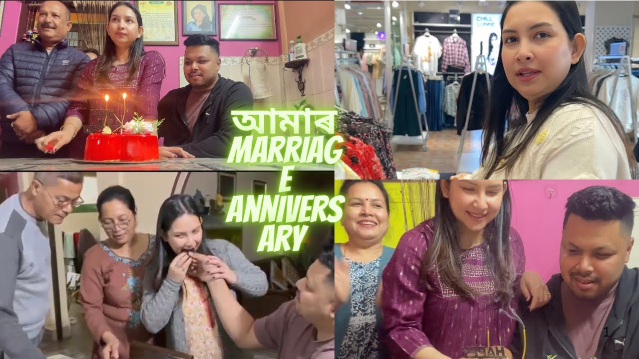 আমাৰ Marriage anniversary first time family ৰ লগত🥹🥰||5 February 2026