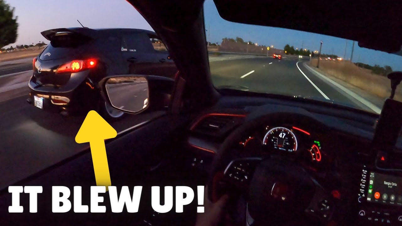 MAZDASPEED 3 BLOWS UP vs CIVIC TYPE R