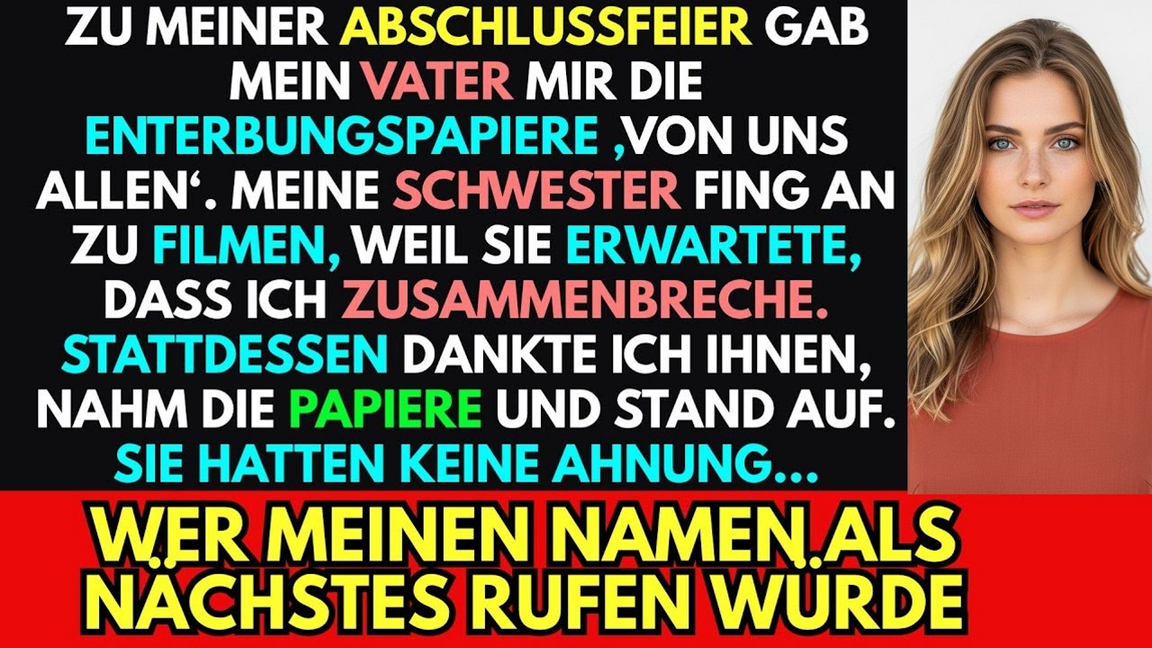 Mein Vater gab mir zur Abifeier Entfremdungspapiere … Bis CEO meinen Namen aufrief … Alle erstarrten