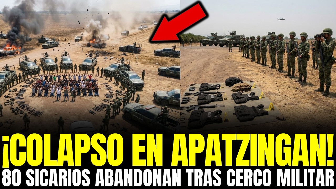 ¡COLAPSO en APATZINGÁN! 180 SICARIOS del CJNG ABANDONAN ARMAS PESADAS tras CERCO MILITAR