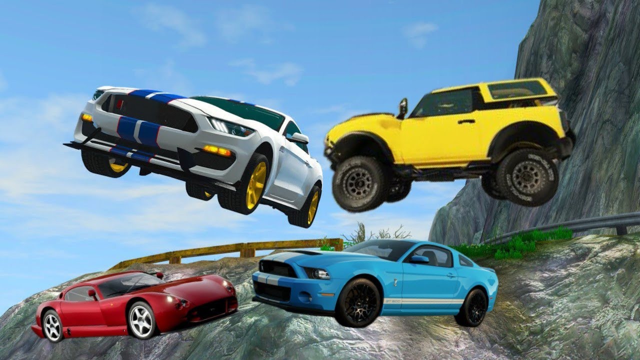 Cars Vs Cliff Roads Beamng Drive Challenge Ends In Total Destruction