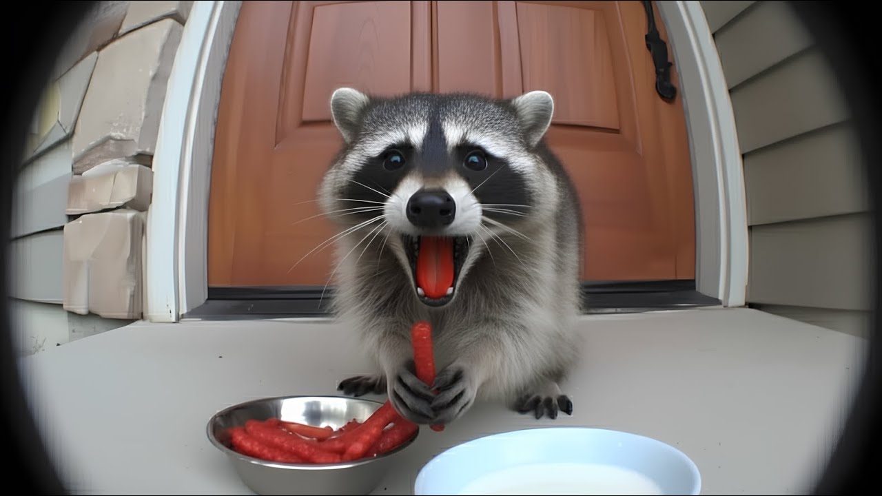 Animal Reacting to Spicy Noodles on Ring Cam | Funny CCTV Compilation