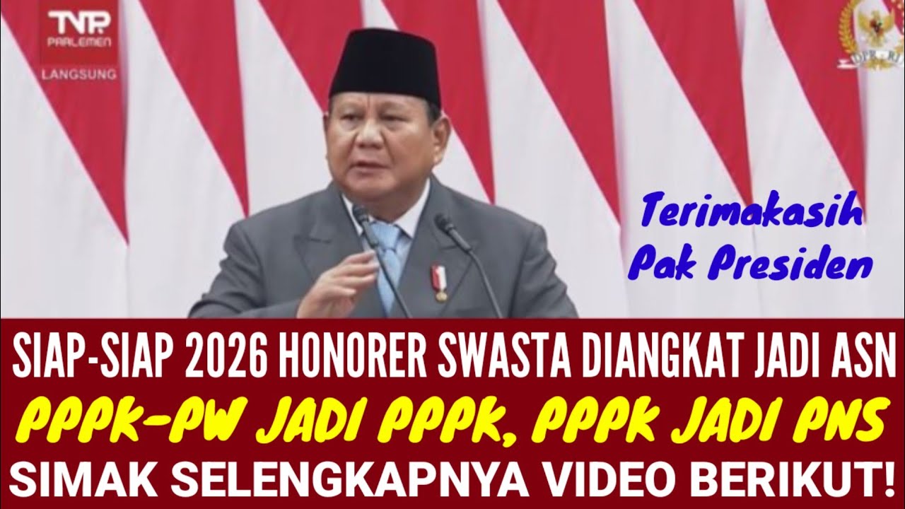 ALHAMDULILLAH! HONORER SWASTA DIANGKAT JADI ASN_PPPK-PW JADI PPPKP_ PPPK DIALIHKAN JADI PNS 