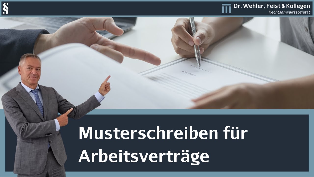 Musterschreiben f&uuml;r Arbeitsvertr&auml;ge? Unsere Anwaltskanzlei hilft Dir!