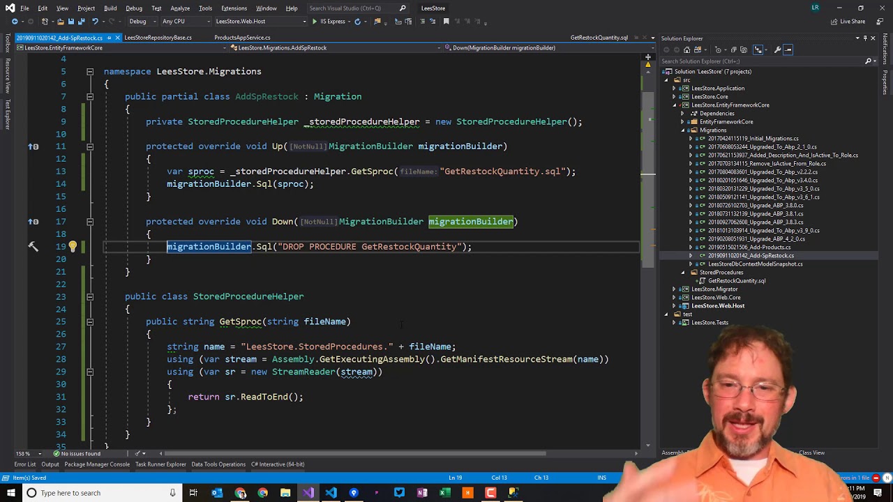 E23: Stored Procedures in ASP.Net Boilerplate
