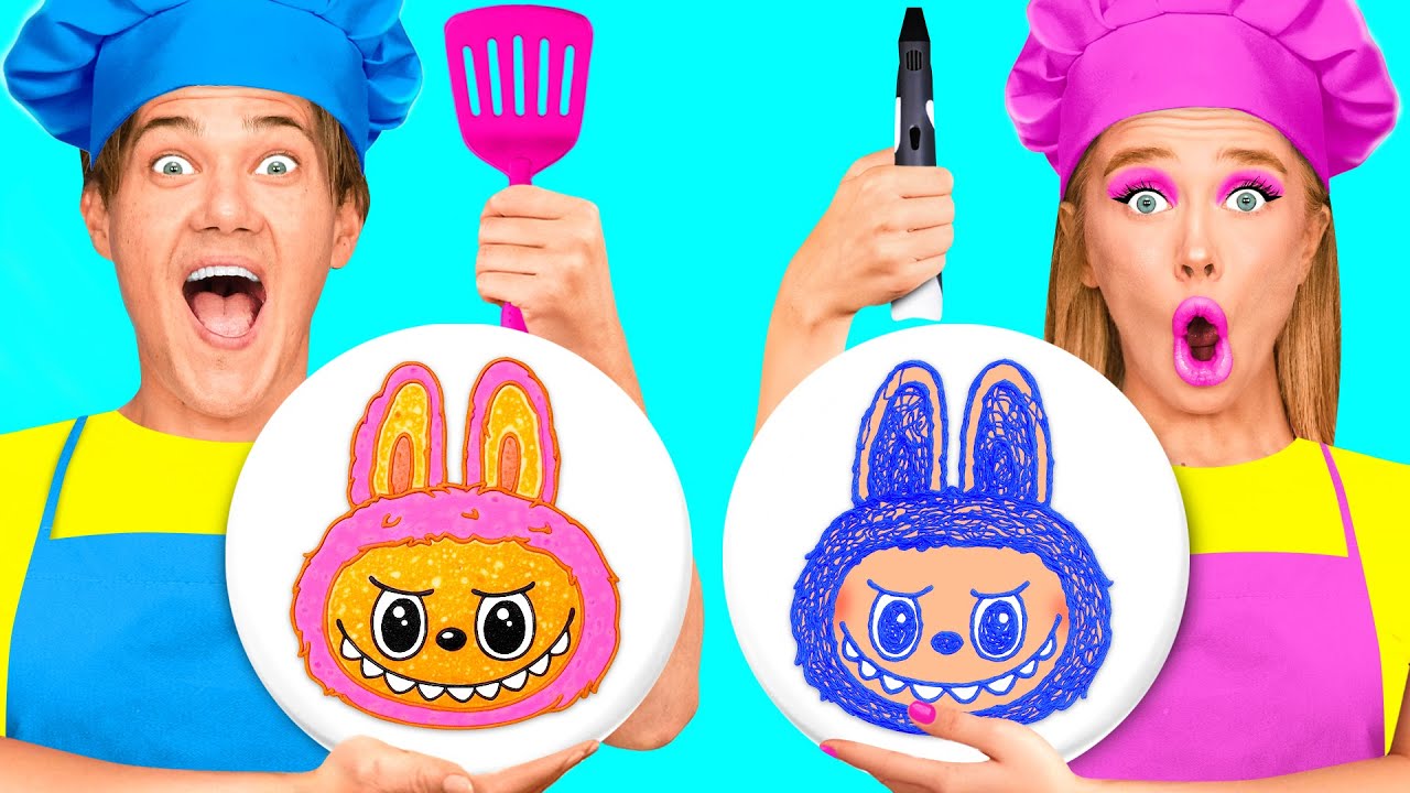 Крутой Арт-Челлендж: 3d-Ручка и Блинчики | Смешные Моменты от BaRaDa Challenge