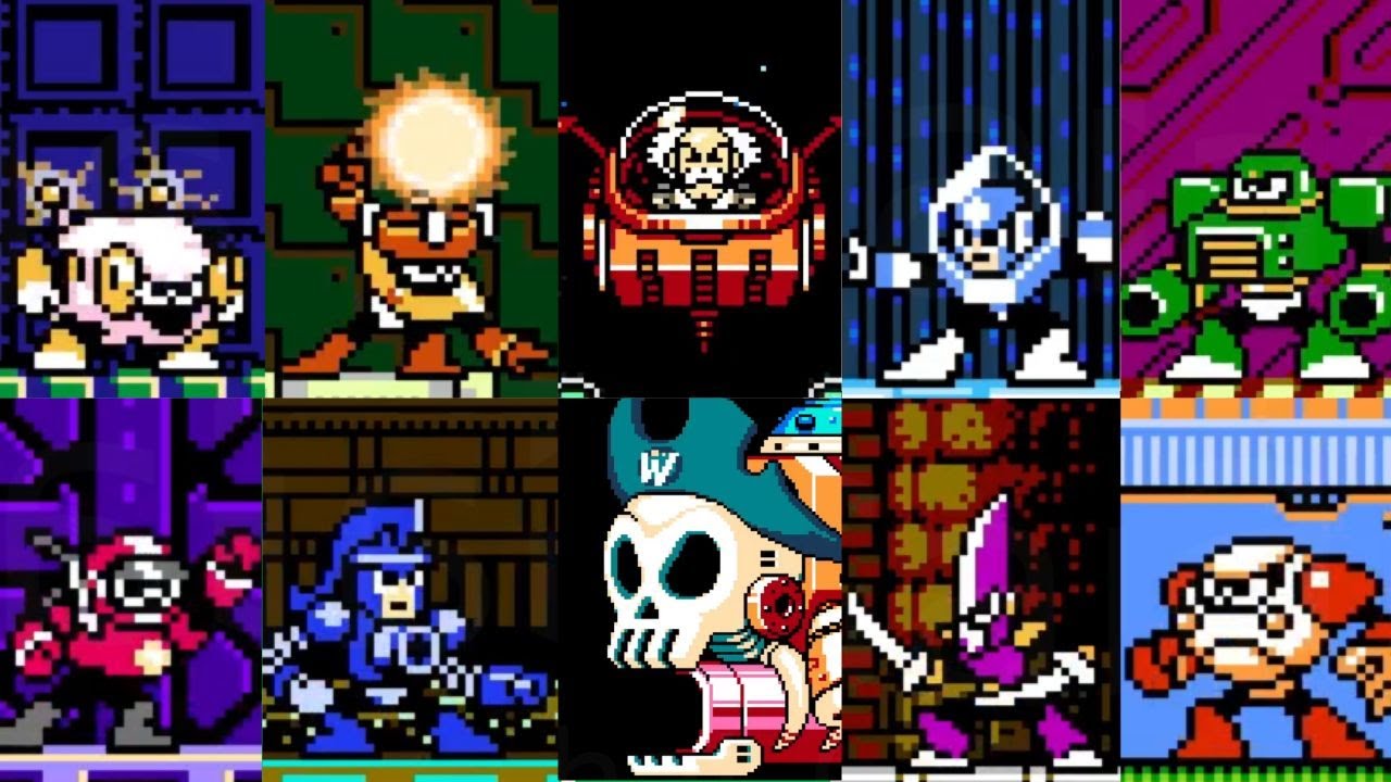 Megaman 10 - ВСЕ БОССЫ - КИНЕМАТОГРАФИЧЕСКИЕ СЦЕНЫ + КОНЦОВКИ ⚔️