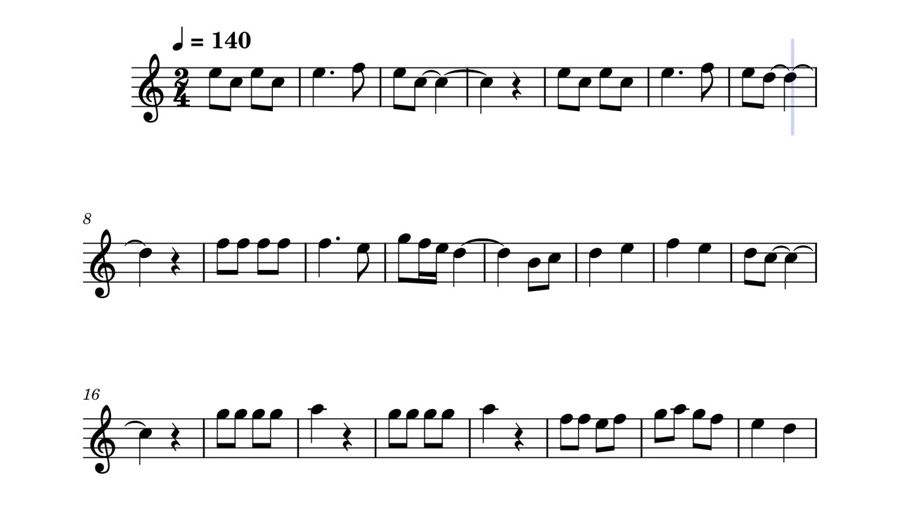 Palillos y Panderos Villancico Niña Pastori partitura para Flauta (DO MAYOR)