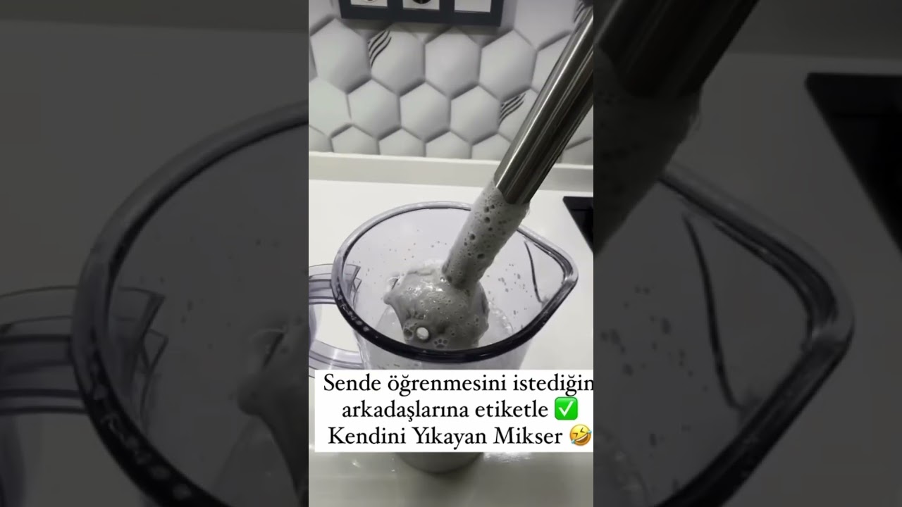Bu mikser kendi kendini temizliyormuş,biz yıllardır kendimiz yıkamaya &ccedil;alışıyoruz.   #pratikbilgiler