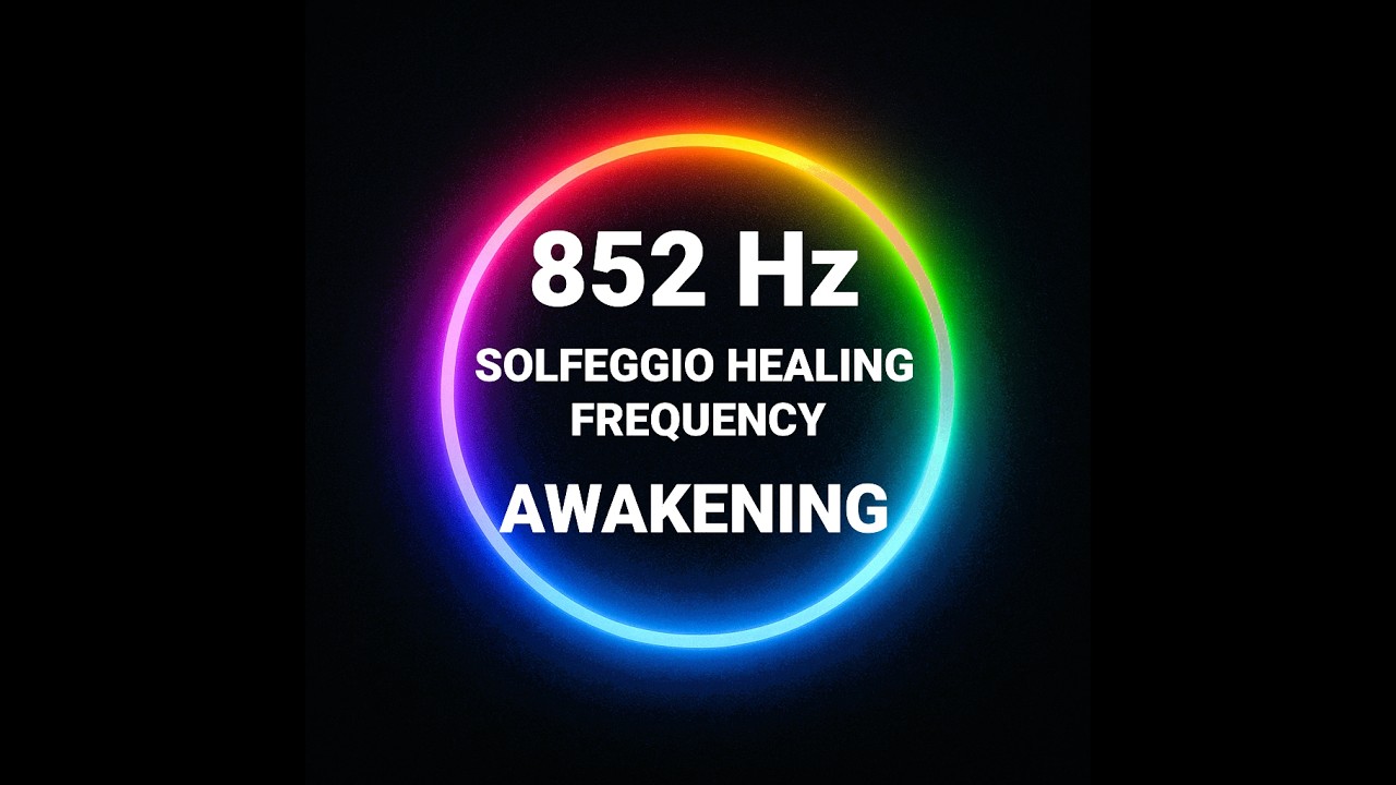 852 Hz Solfeggio Tone — Intuition & Spiritual Awakening, Third Eye Activation (Black Screen)