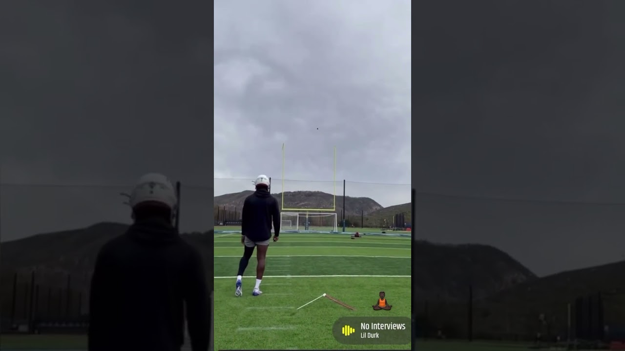 Example of perfect field goal form with trainee Eddie Ogamba