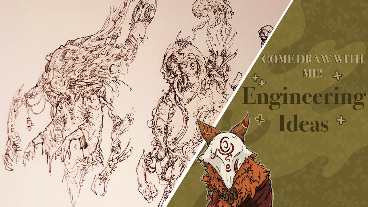 Sci-fi Game Engineer Sketch | Fantasy Character Design | Concept Art Tutorial Drawing