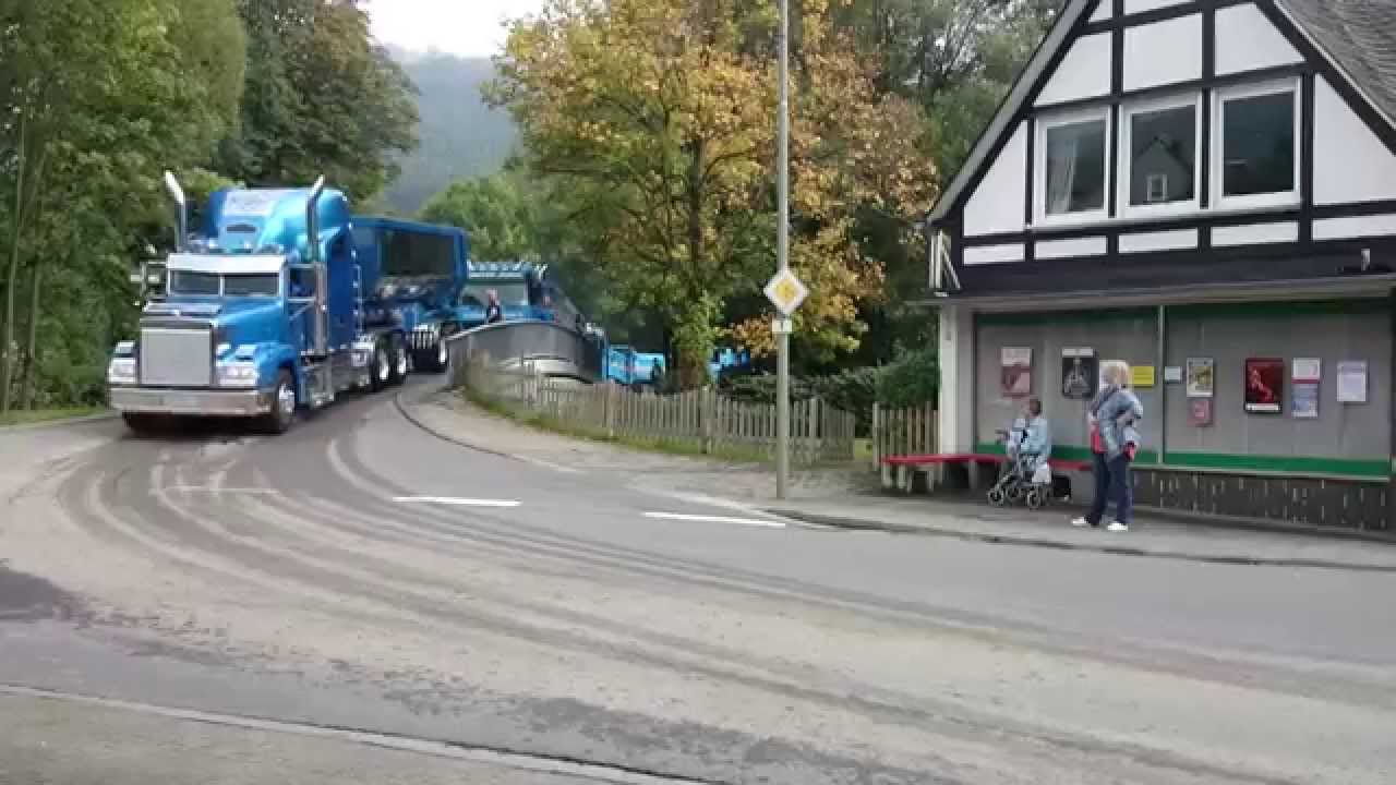 Truckertreffen Saalhausen 2014 Rückfahrt Conrads, J+B, Jung, Radler