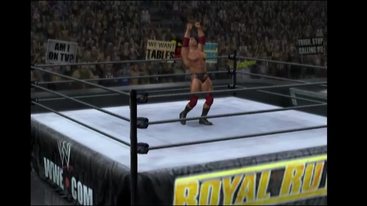 WWE Smackdown! Vs Raw 2006 PS2 2005 Batista Won The 2005 Royal Rumble Match Season Mode Walkthrough