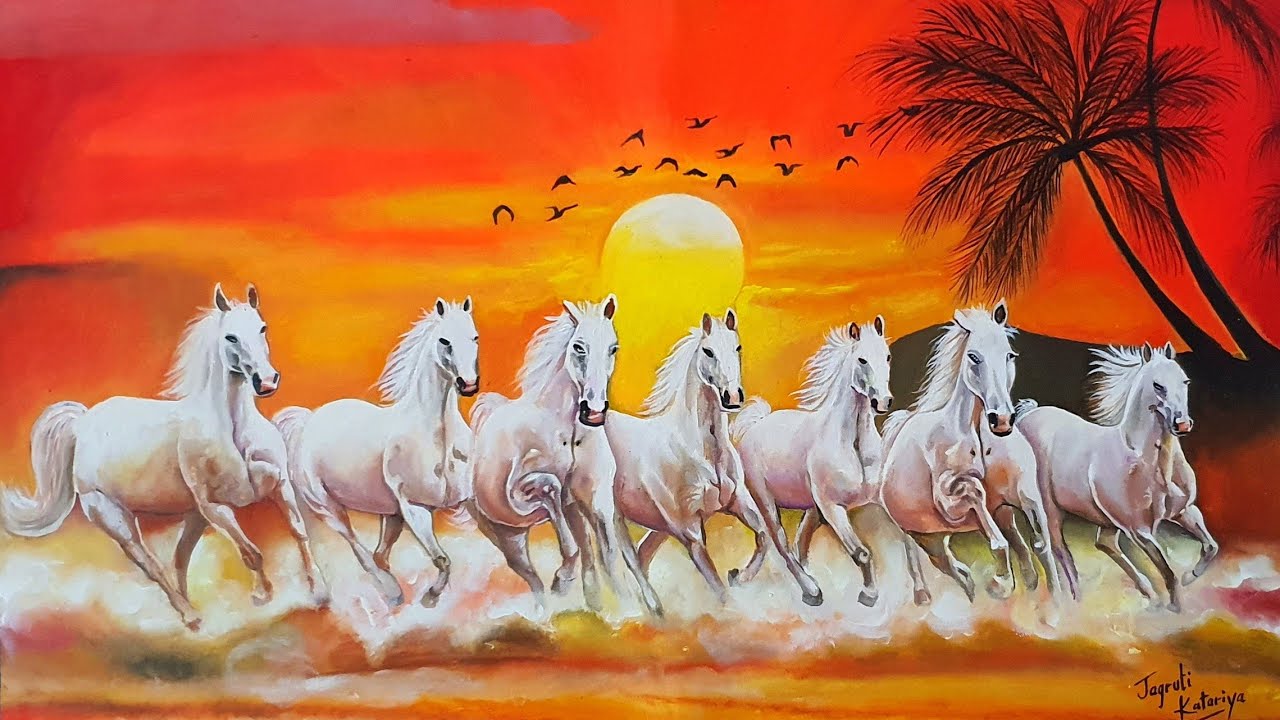 7 running horse painting acrylics on canvas tutorial. 