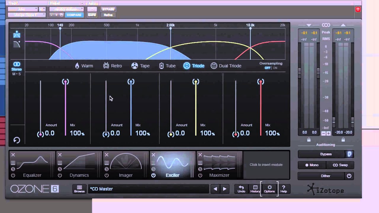 iZotope Ozone 사용 설명: 3편 Imager, Exciter 섹션