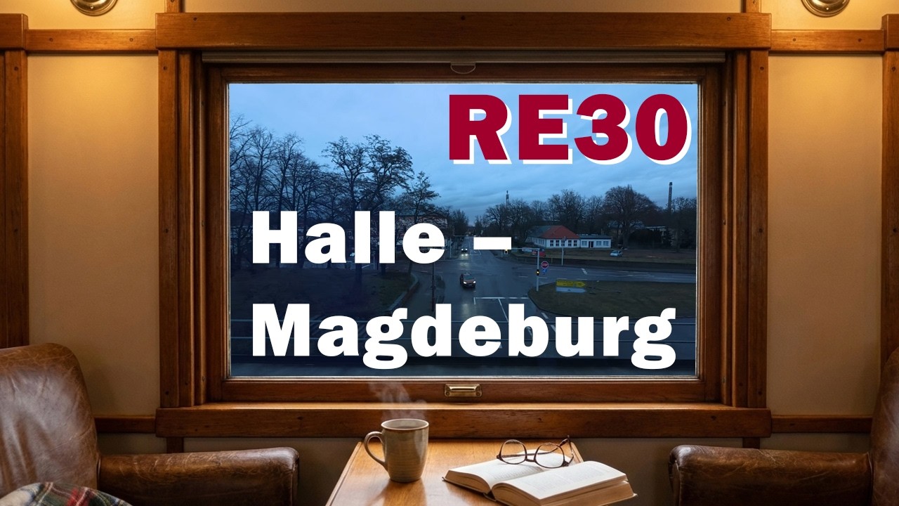 Halle - Magdeburg | RE30 | Train Window POV | 4k