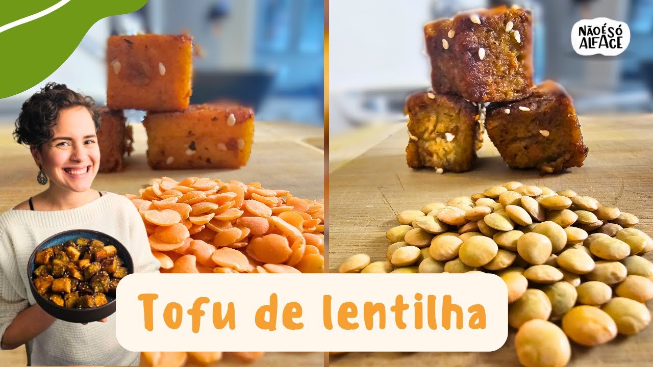 Como fazer TOFU DE LENTILHA em casa | BARATO E FÁCIL | Receita Vegana