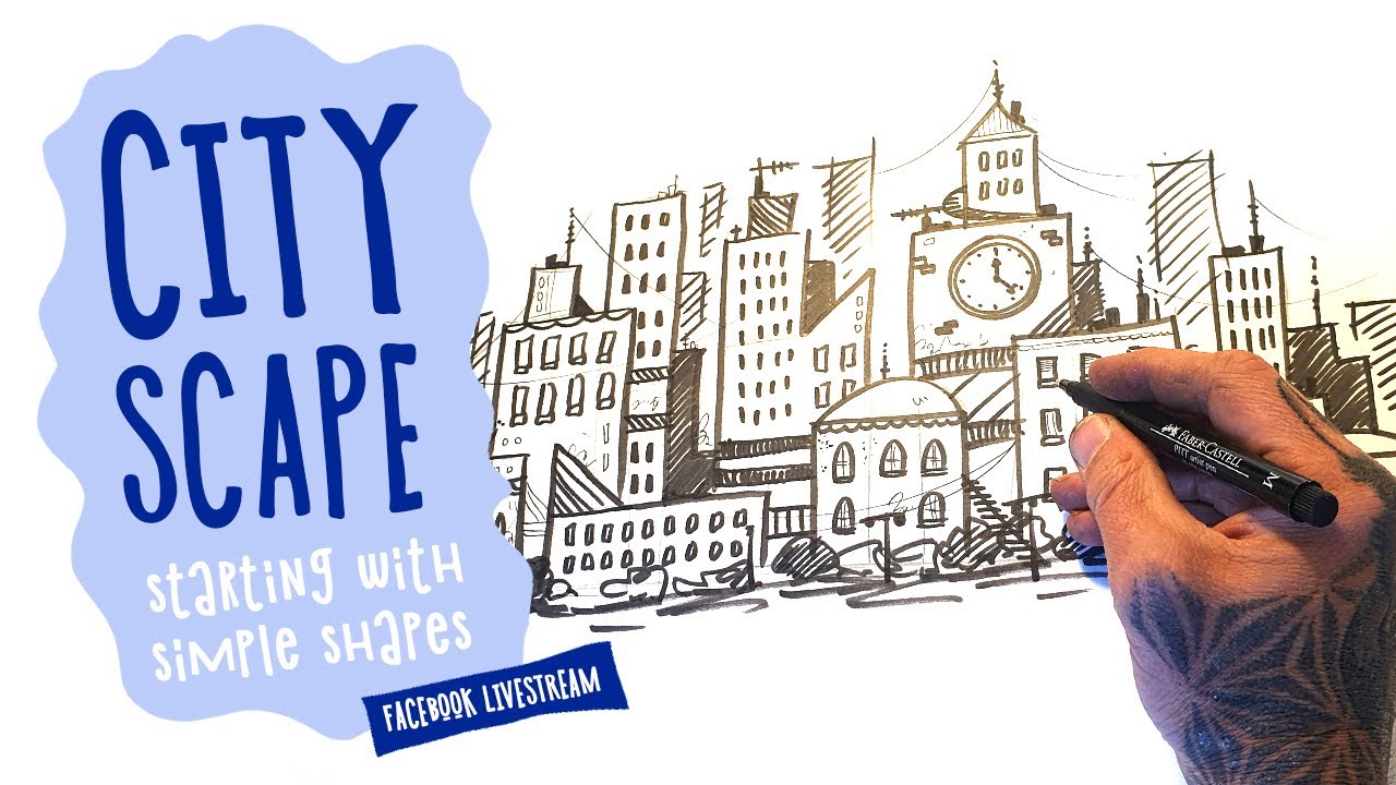 How To Draw Cityscapes, starting with simple shapes