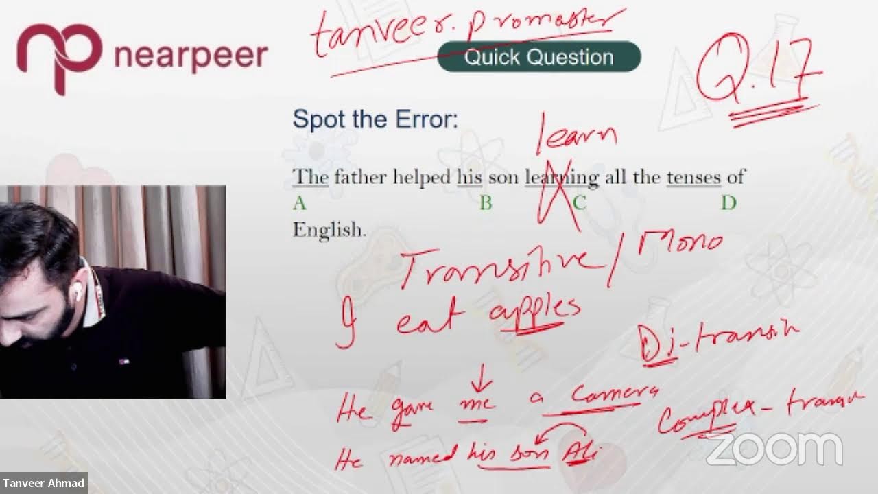 MDCAT English Live with Sir Tanveer