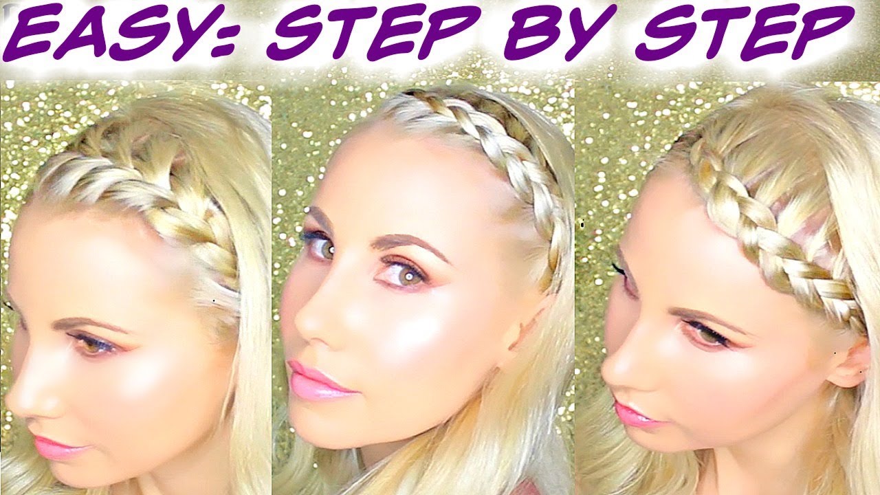 💓How to Braid Hair for Beginners Step by Step 💓Headband Braid Tutorial For Long and Short Hair