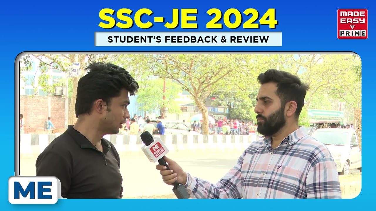 SSC JE 2024 Exam Difficulty Level | Mechanical Engineering | ME | MADE EASY Prime