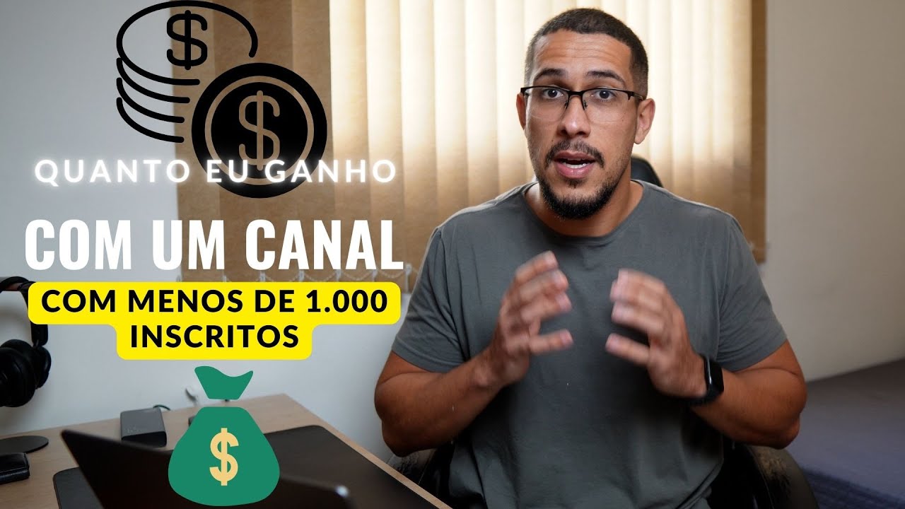 Quanto eu GANHO no YOUTUBE com um canal COM MENOS DE 1000 inscritos?