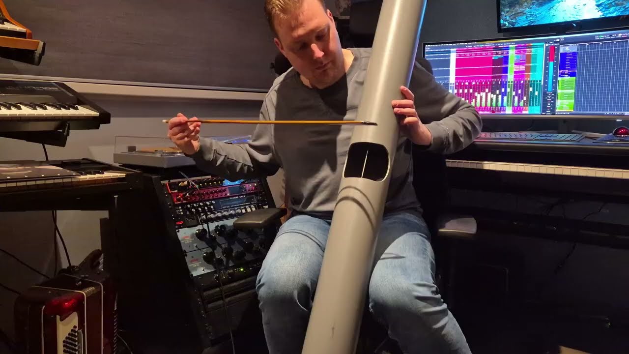 Double Bass String in Drainage Pipe