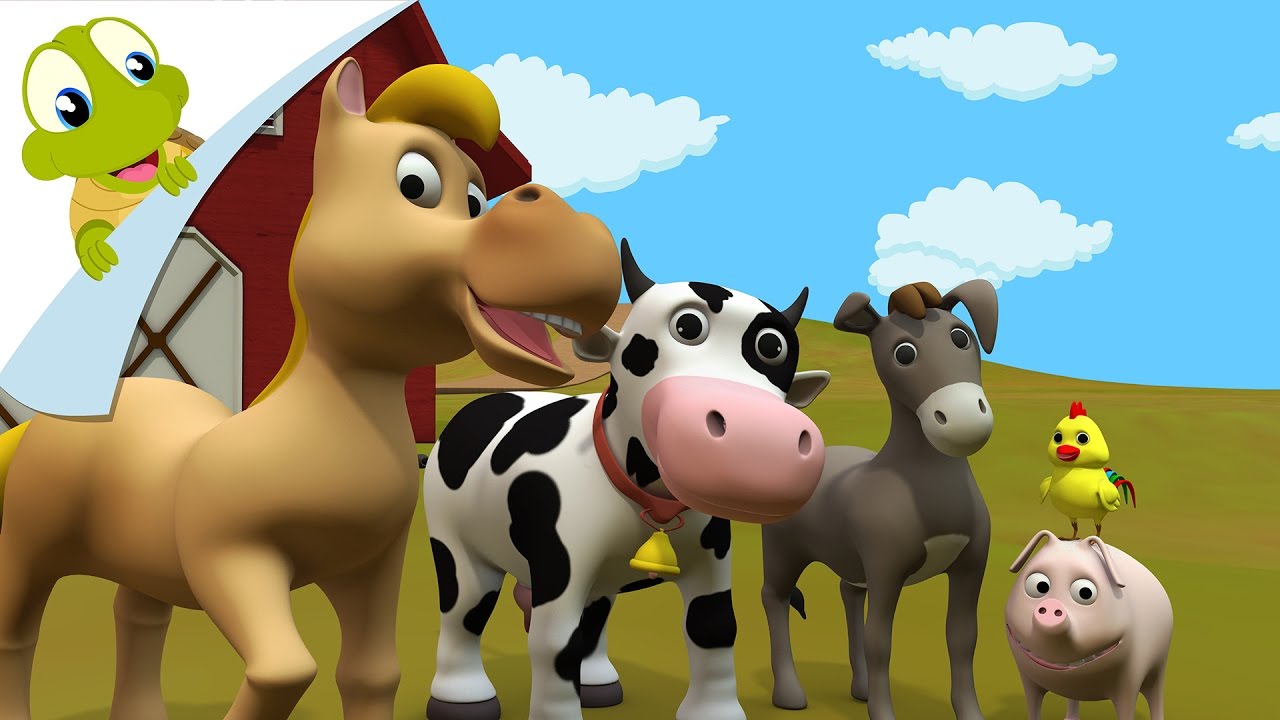 3D Farm Animals and their sounds  | Learn Domestic Animals Sounds