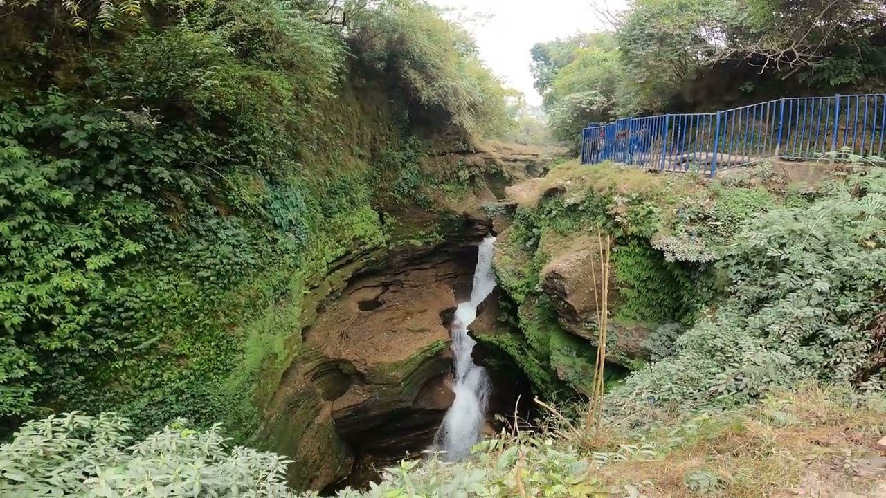 Beautiful Davis Falls, Pokhara #nepal #visitnepal #pokhara #davisfalls  #nature #waterfall