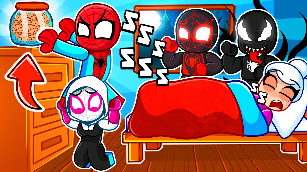 Spidey Friends Played Roblox STEAL COOKIES!