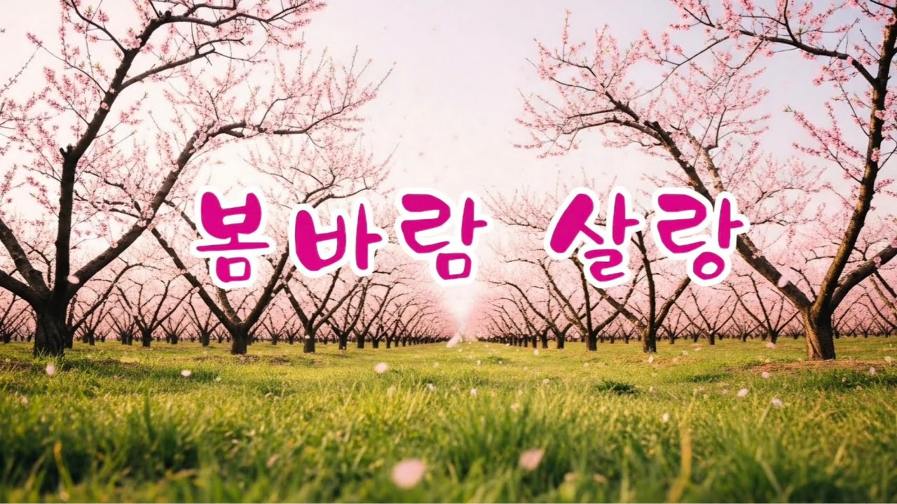 🍑 봄바람 살랑 🌸 | 복숭아꽃 아래 들길을 걷는 감성 힐링 음악 | 풀꽃 Auralis Music