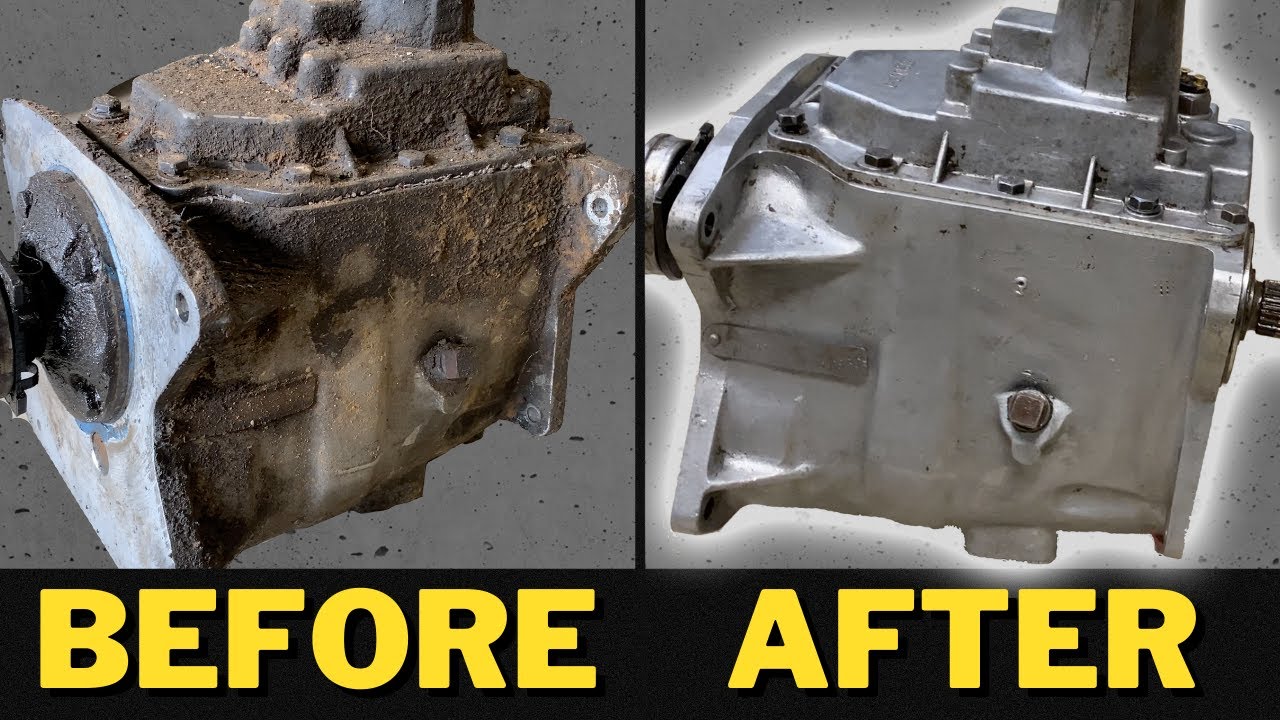 NASTY transmission gets cleaned like NEW! - AMAZING RESTORATION - Jeep CJ5 rebuild series part 8