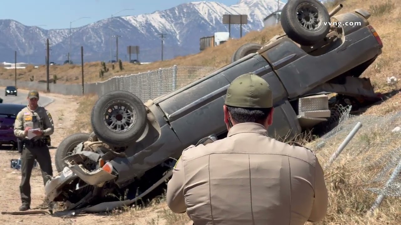 Man Airlifted After Rollover Crash Along Mariposa Road in Hesperia