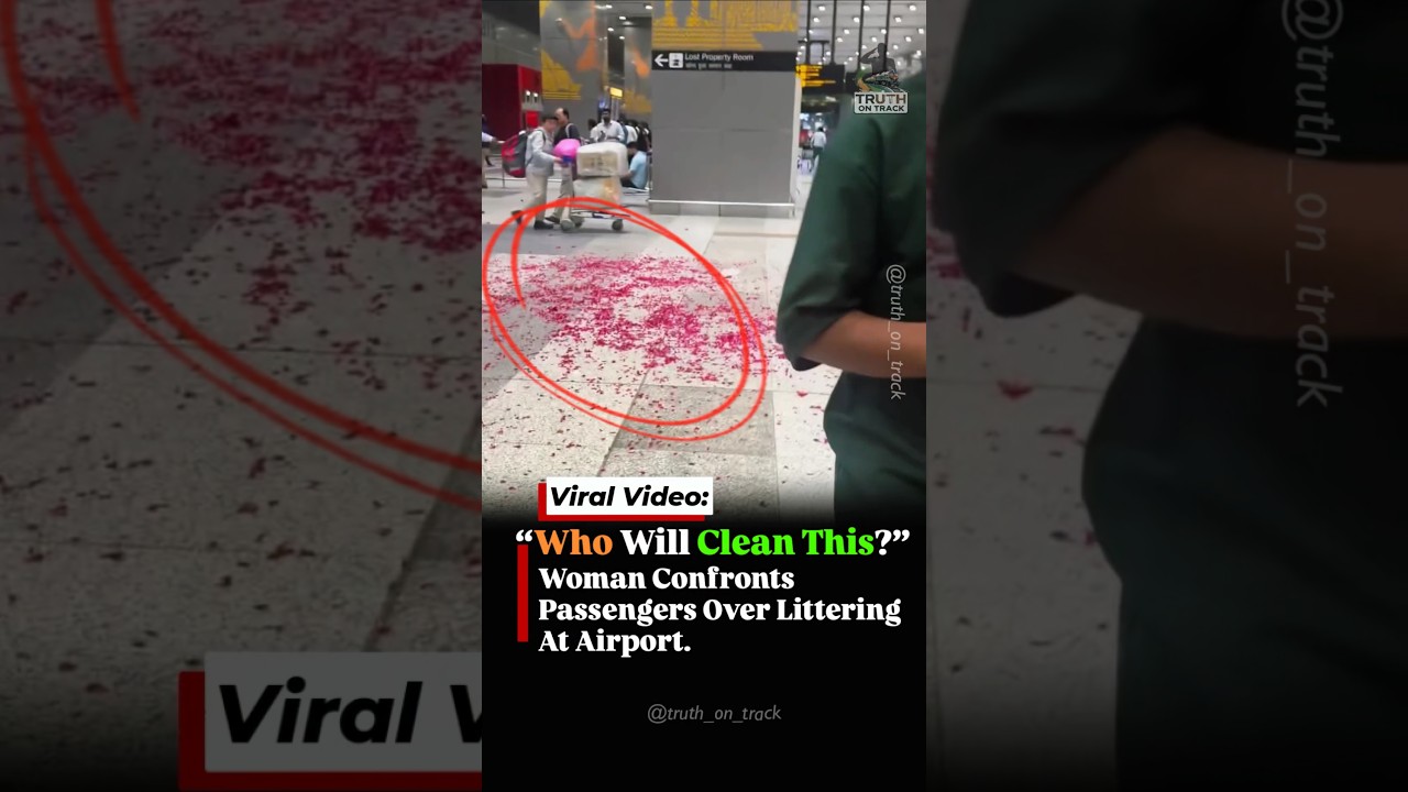 &ldquo;Who Will Clean This?&rdquo; Woman Questions Passengers Over Littering #shorts #airport #civicsense