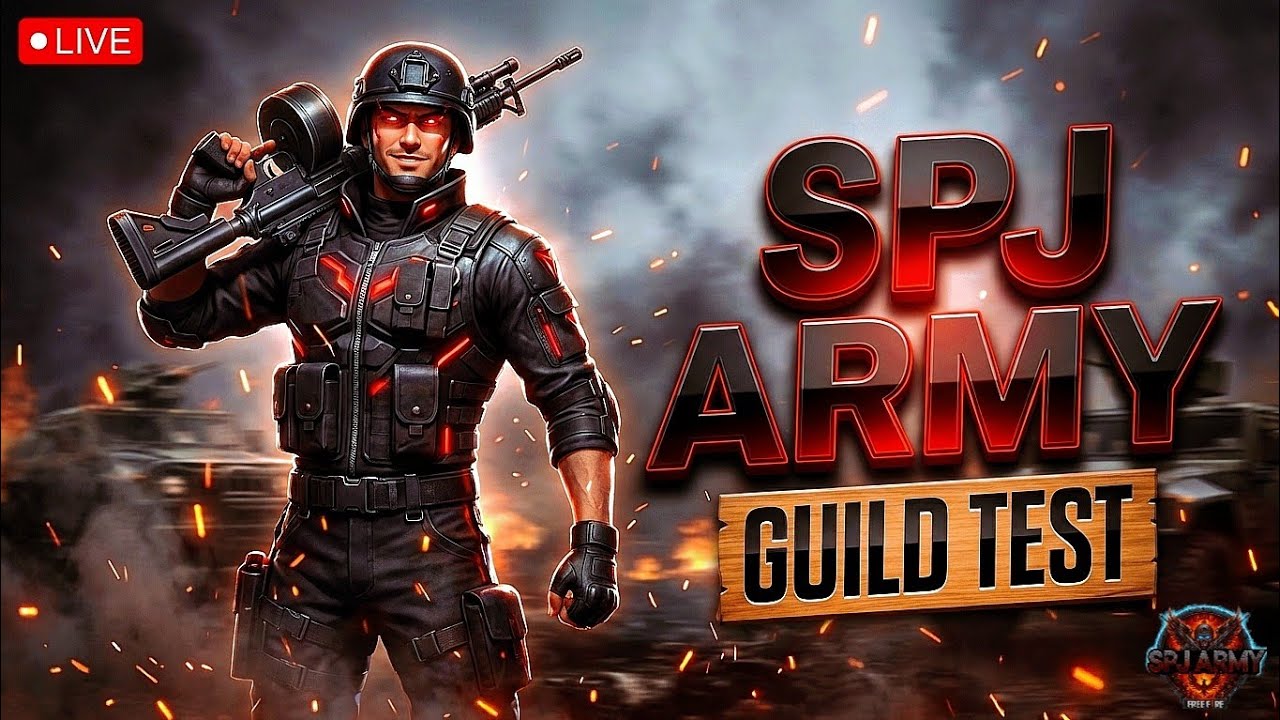🔴 WELCOME TO SPJ ARMY 🪖 LIVE GUILD TEST 👍 @GyanGaming