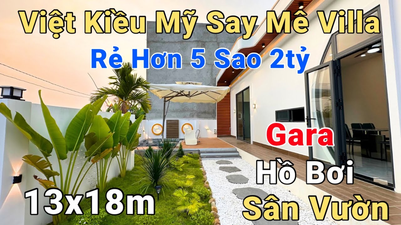 Tâm Tư Bán Villa Sân Vườn Góc 2 Mặt Tiền Quá Rẻ 13x18m Nghỉ Dưỡng Đẹp Ngất Ngây Khu Đô Thị 5 Sao