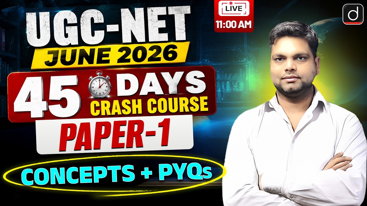 UGC NET June 2026 Paper-I | 45 Days Crash Course + PYQs | Drishti Teaching Exams