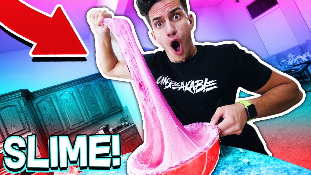 GIANT EDIBLE SLIME! *DIY GIANT SLIME CHALLENGE!* (WITH UNSPEAKABLE & MOOSECRAFT)