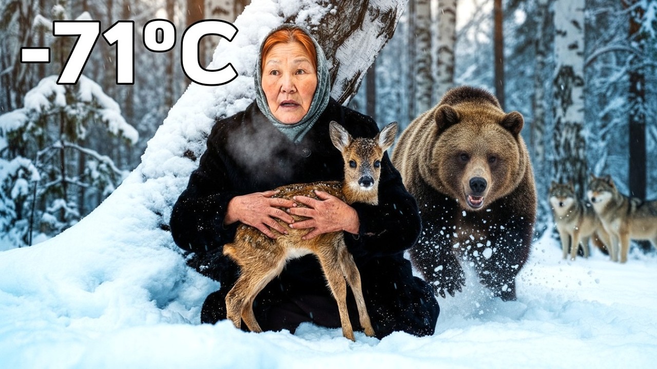 🦌-71° Celsius Siberia: Incredibly rescued fawn from bear
