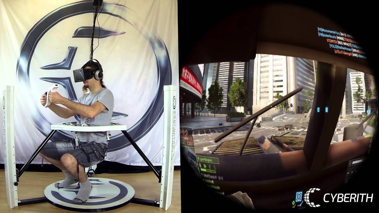 Battlefield 4 multiplayer online in VR with the Cyberith Virtualizer and the Oculus Rift