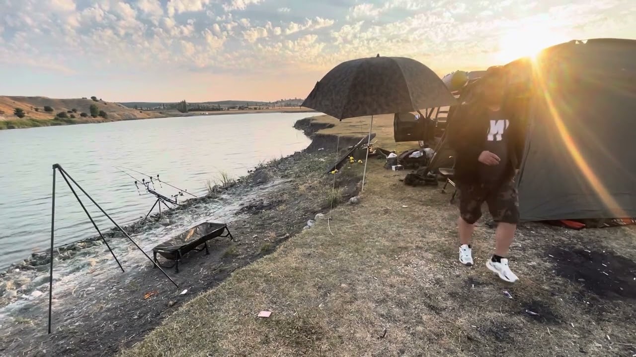 Maden göletindeki sazan avı #sazanavı #fishing #carpfishing #bigfish #carp #keşfet 