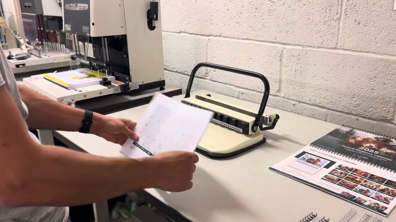 Heavy Duty Manual PB32-CAL Calendar Binding Machine - How To Create Wall Hung Document Calendars