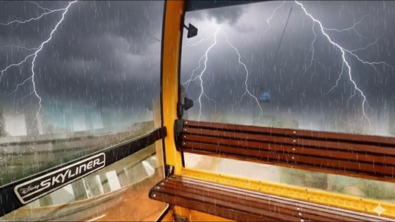 Disney’s Skyliner In The Rain Ambience ￼To Hollywood Studios ASMR