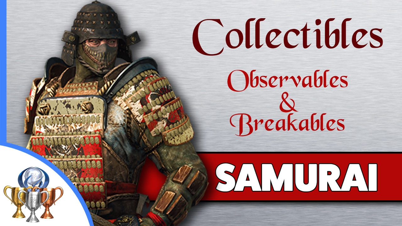 For Honor All 83 Observables & Breakables Collectible Locations (CH 3) Samurai Campaign  (3.1 - 3.6)