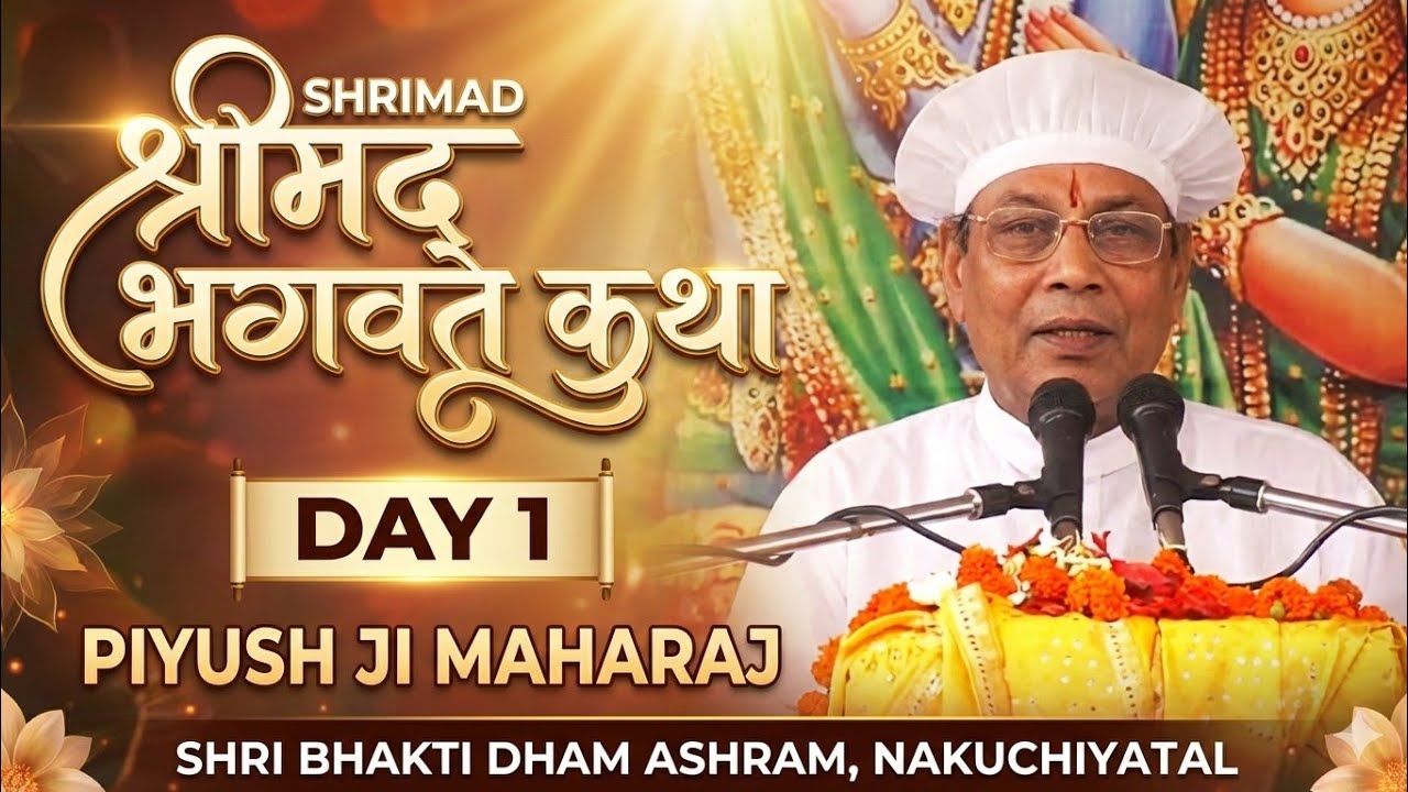 Shrimad Bhagwat Katha Day 1 | Piyush Ji Maharaj | Shri Bhakti Dham Ashram, Nakuchiyatal
