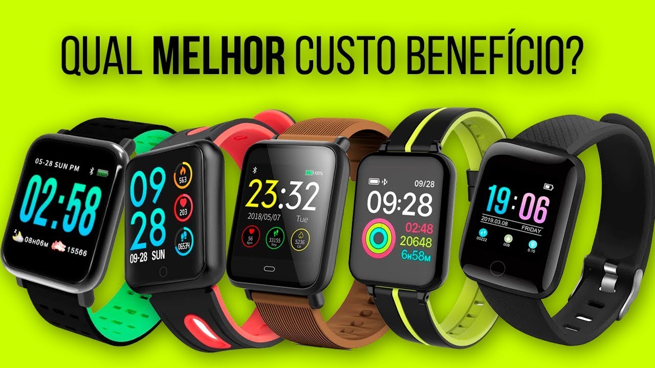 Comparativo: B57 vs D13 vs Q9 vs P68 vs A6 - Qual melhor custo benefício? Qual melhor smartwatch?