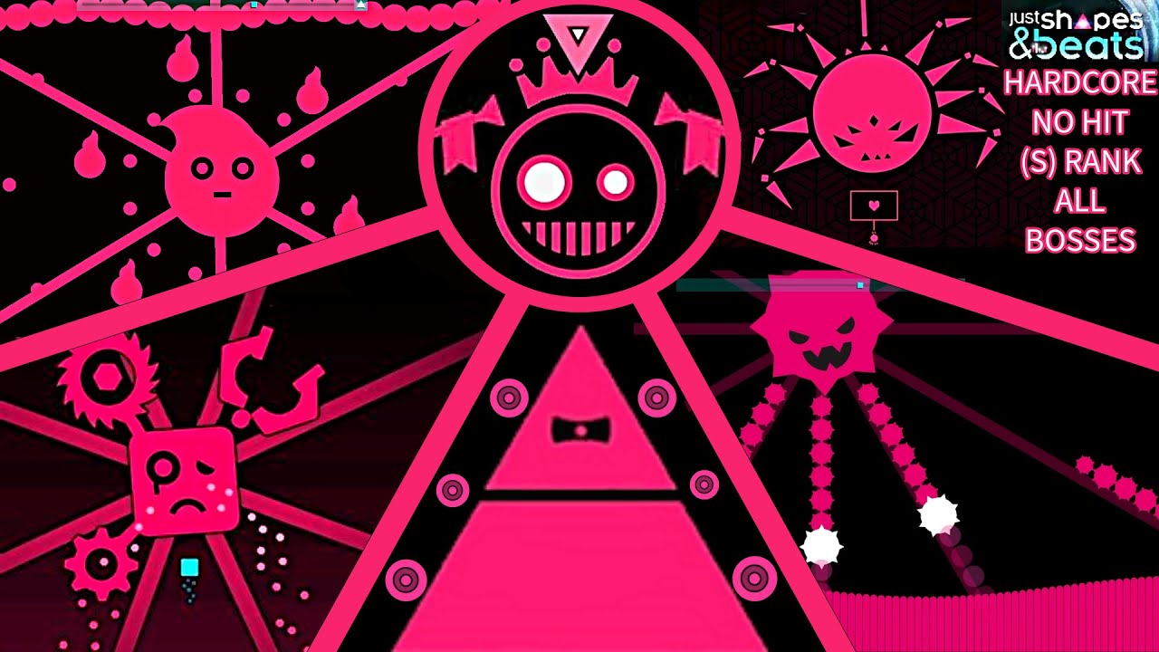 Just Shapes & Beats All Bosses (HARDCORE) [NO HIT]  S RANK 
