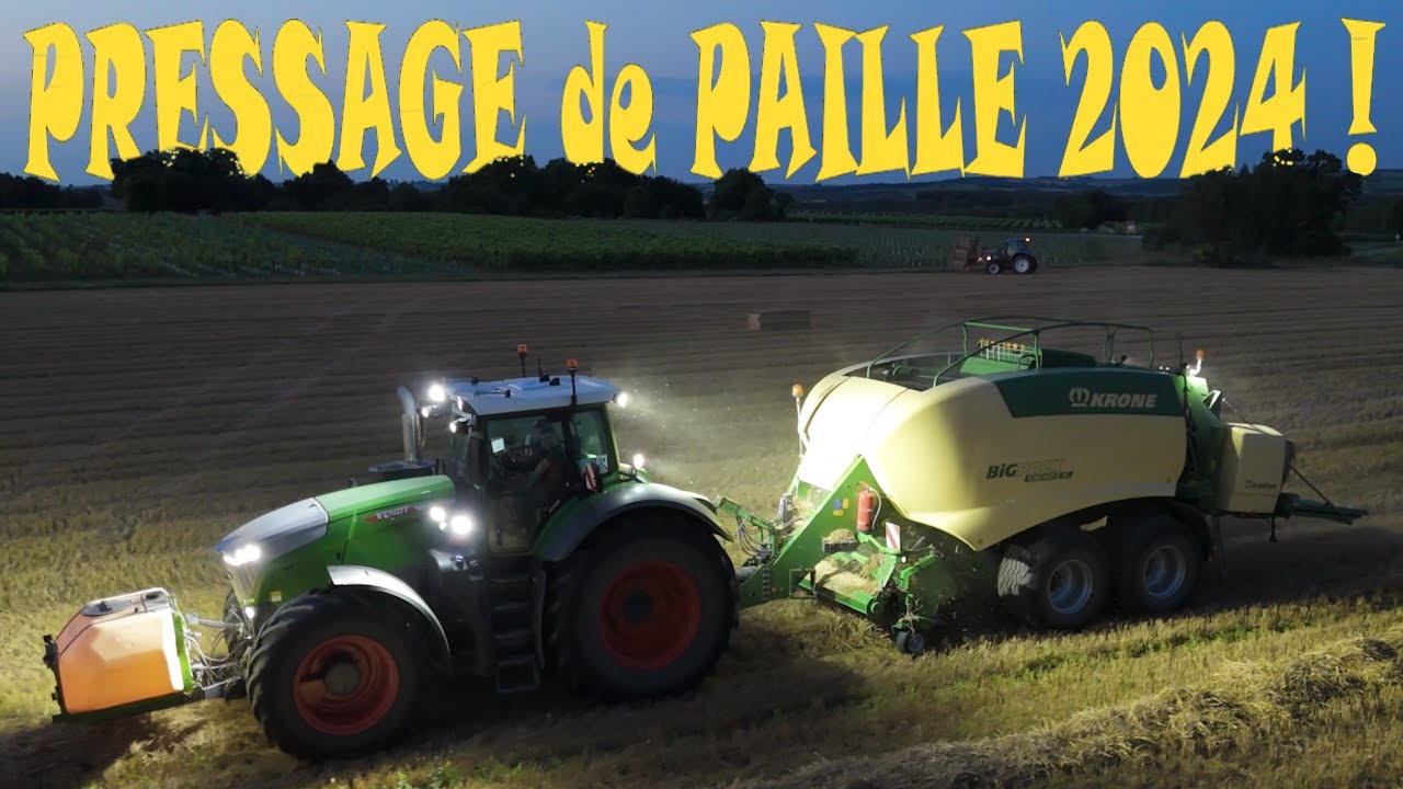 Pressage et ramassage paille blé 2024 partie 3
