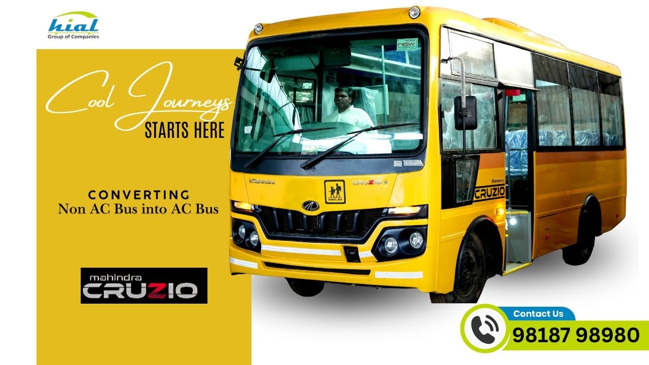 Mahindra Cruzio Non AC to AC | Bus AC Installation | Bus Interiors | Hial Group | Haiger India